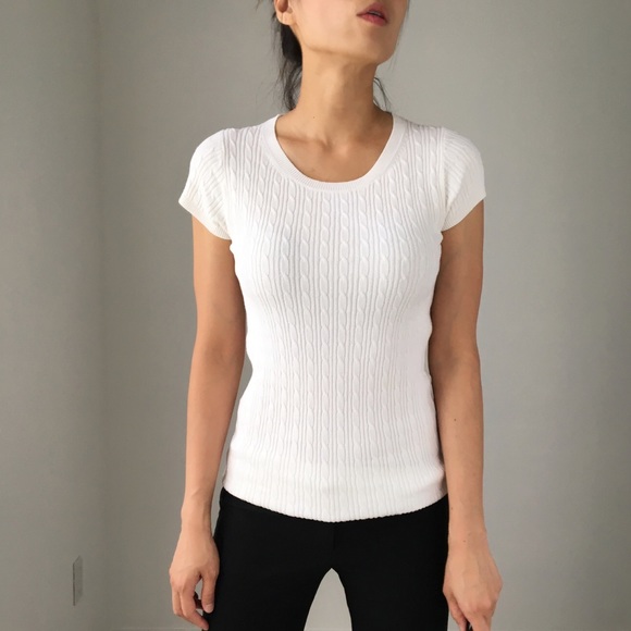 GAP Tops - GAP Stretch cable knit top